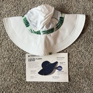 NWT Mission Cooling Sun Defender Hat Adult OS White UPF 50 Nylon